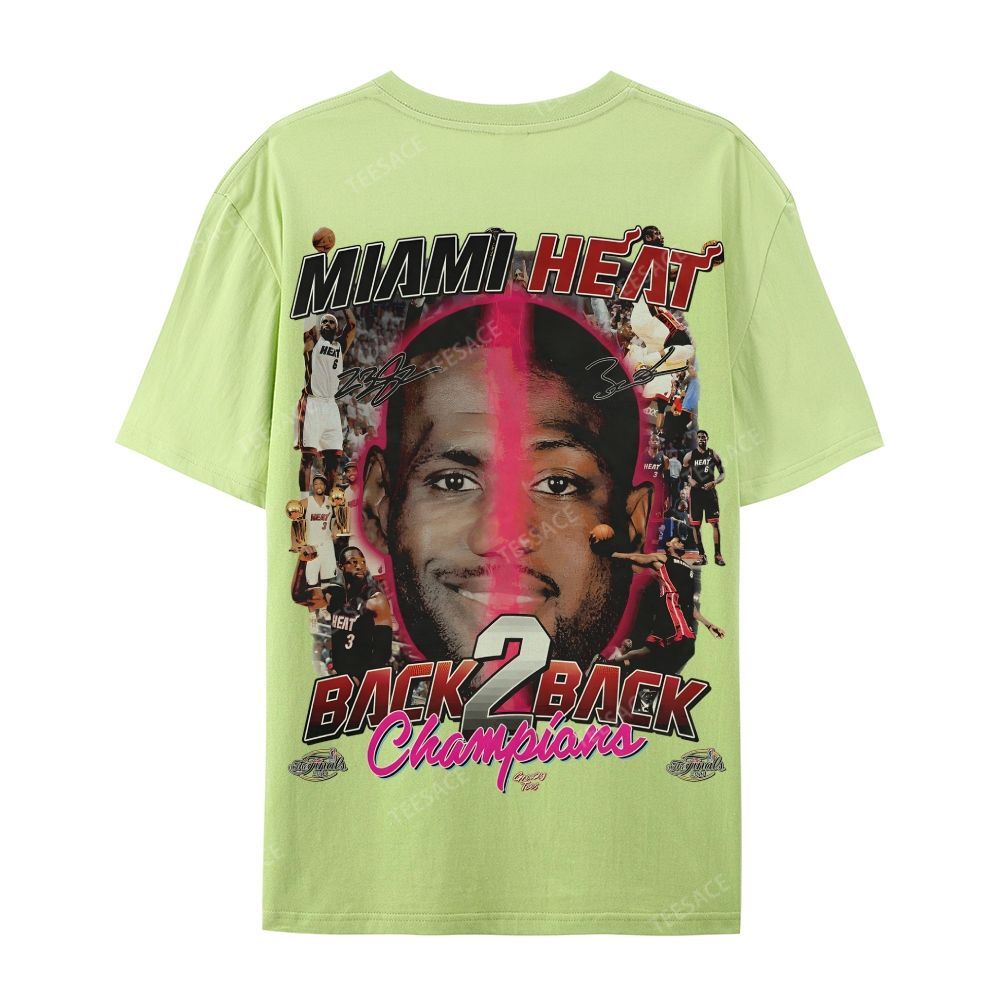 LeBron & Wade '12-13 Heat Classic Tee Casual Short Sleeve T-Shirt  