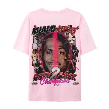 LeBron & Wade '12-13 Heat Classic Tee Casual Short Sleeve T-Shirt  