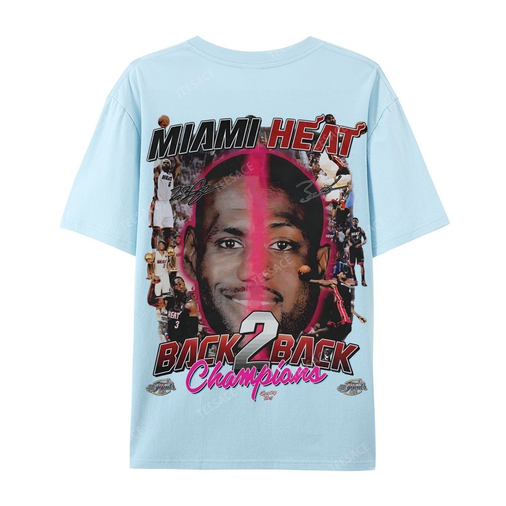 LeBron & Wade '12-13 Heat Classic Tee Casual Short Sleeve T-Shirt  