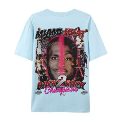 LeBron & Wade '12-13 Heat Classic Tee Casual Short Sleeve T-Shirt  