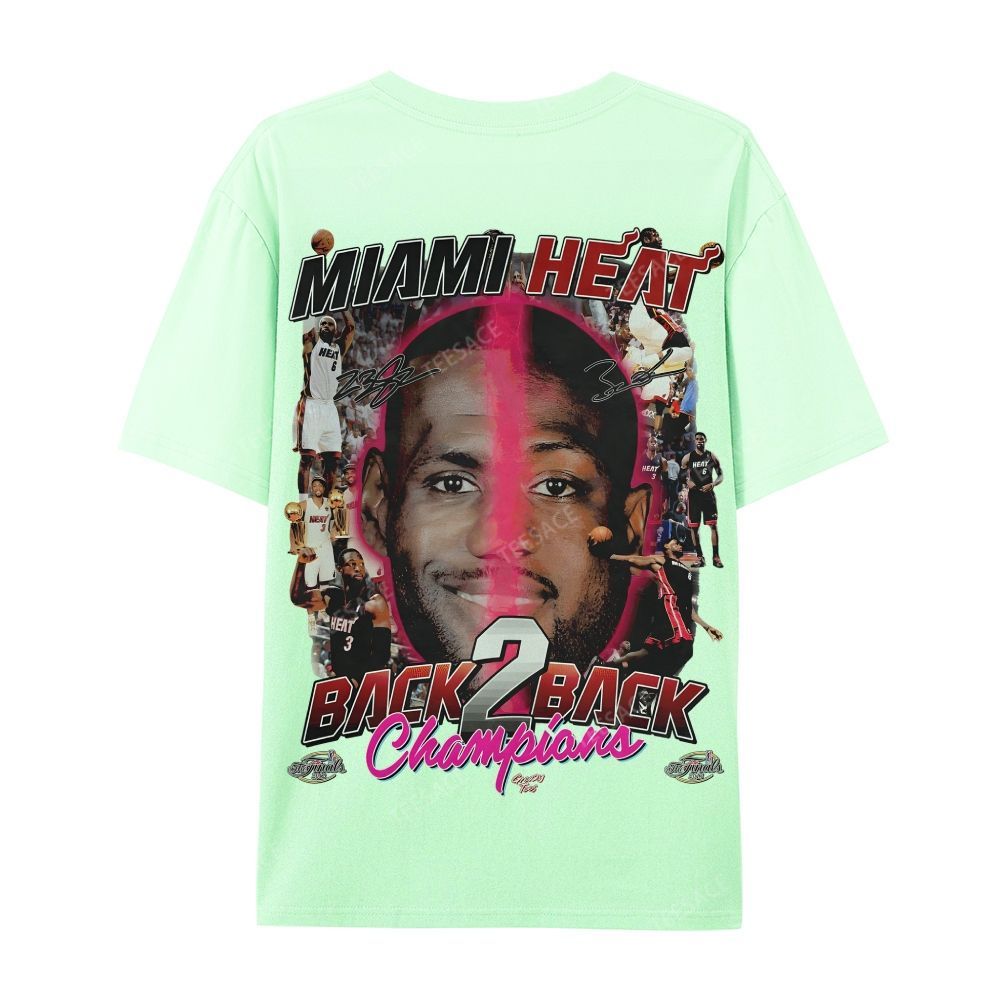 LeBron & Wade '12-13 Heat Classic Tee Casual Short Sleeve T-Shirt  