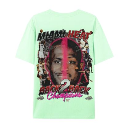 LeBron & Wade '12-13 Heat Classic Tee Casual Short Sleeve T-Shirt  