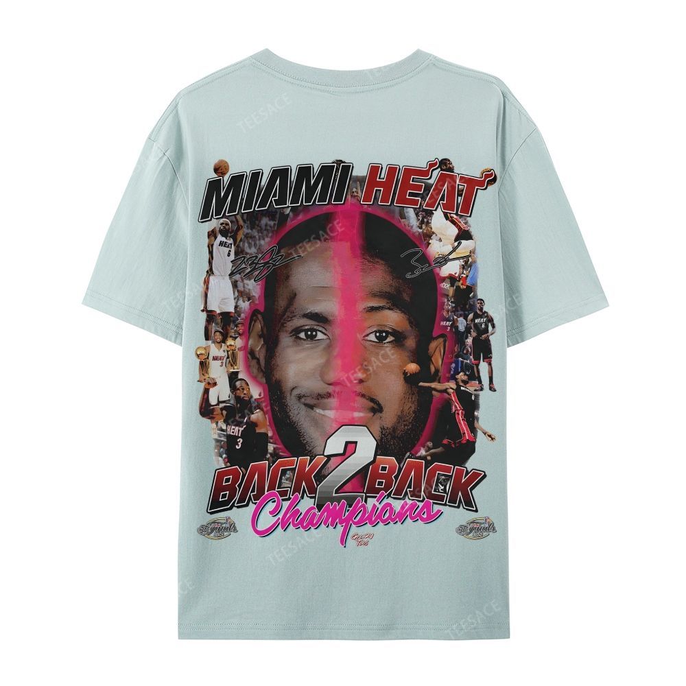 LeBron & Wade '12-13 Heat Classic Tee Casual Short Sleeve T-Shirt  