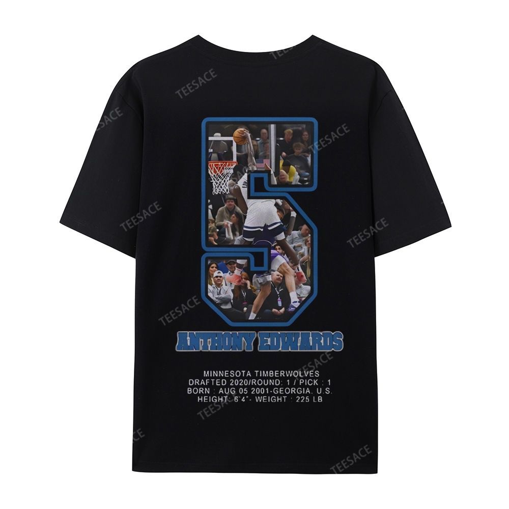 ANTHONY EDWARDS Casual Short Sleeve T-Shirt 