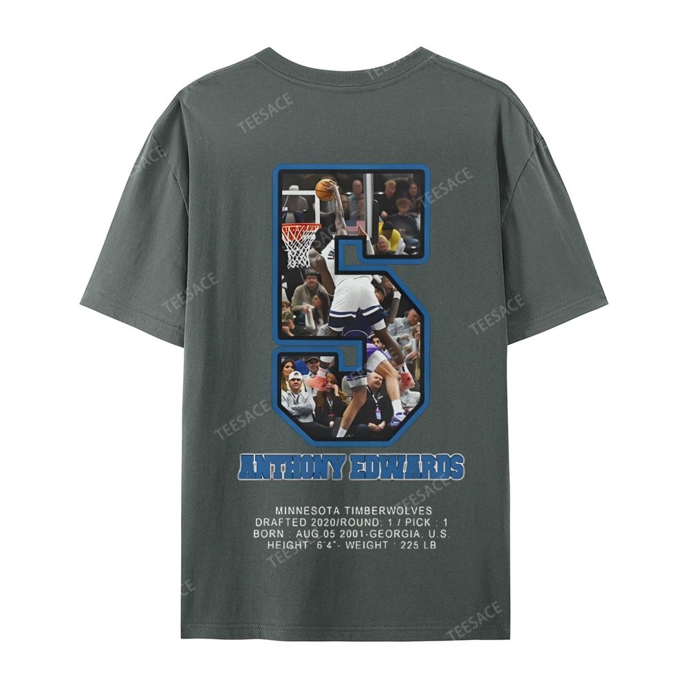 ANTHONY EDWARDS Casual Short Sleeve T-Shirt 