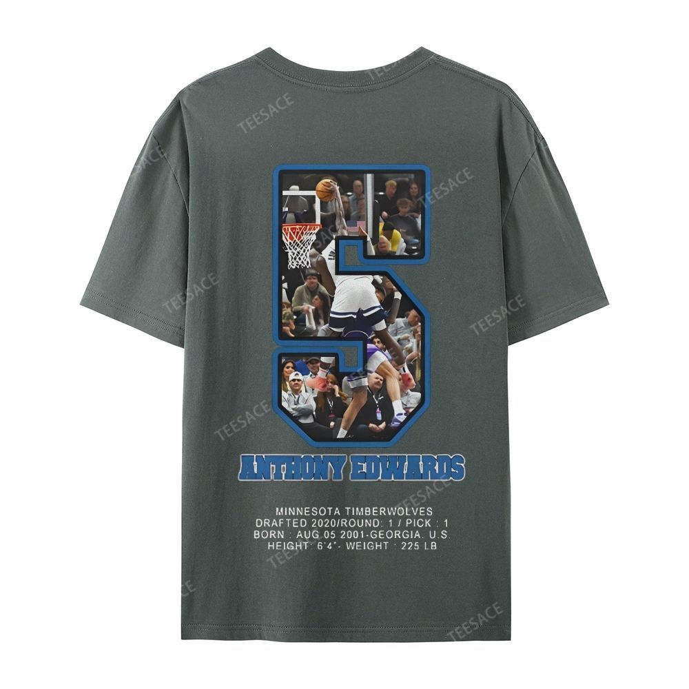 ANTHONY EDWARDS Casual Short Sleeve T-Shirt 