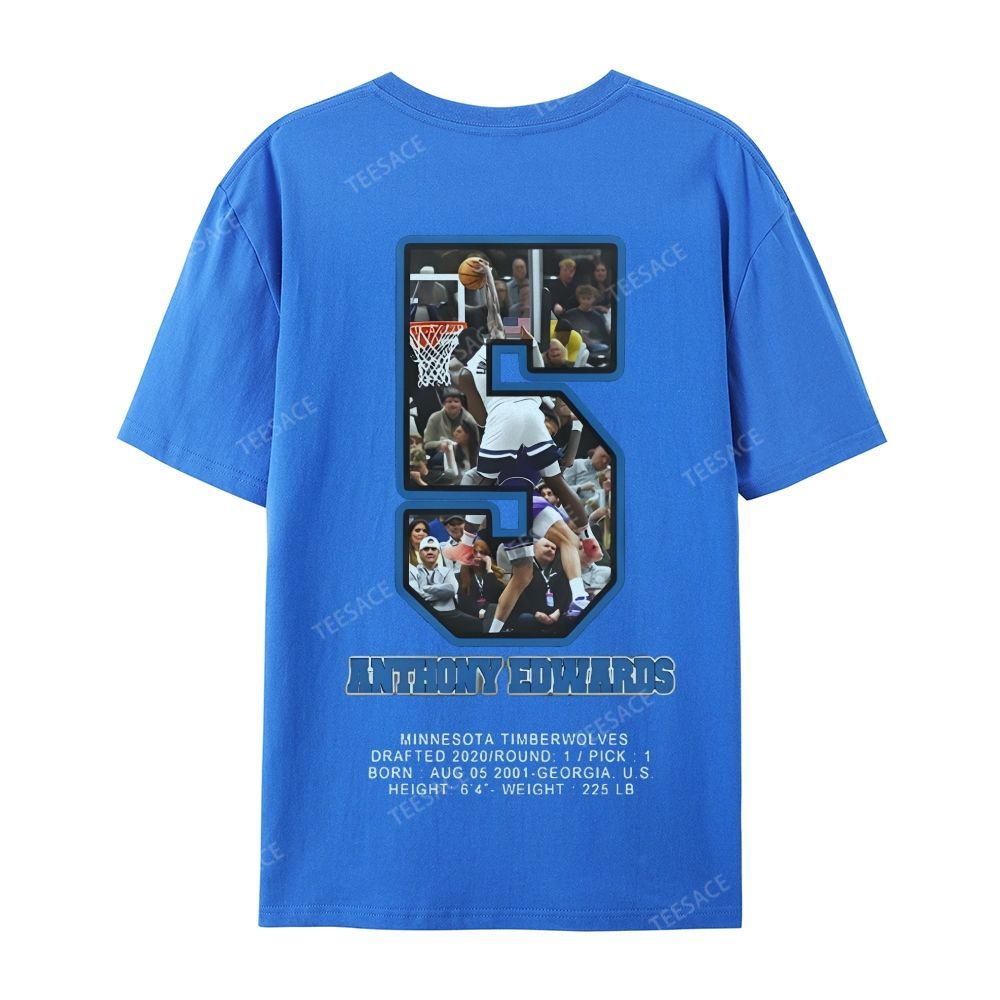 ANTHONY EDWARDS Casual Short Sleeve T-Shirt 