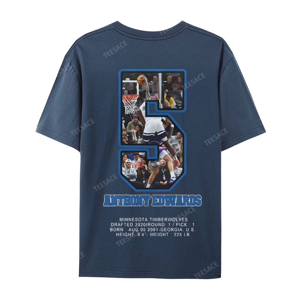 ANTHONY EDWARDS Casual Short Sleeve T-Shirt 