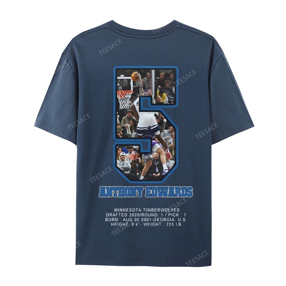 ANTHONY EDWARDS Casual Short Sleeve T-Shirt 