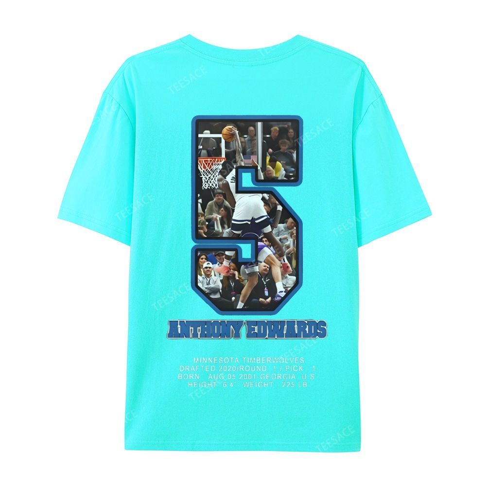 ANTHONY EDWARDS Casual Short Sleeve T-Shirt 