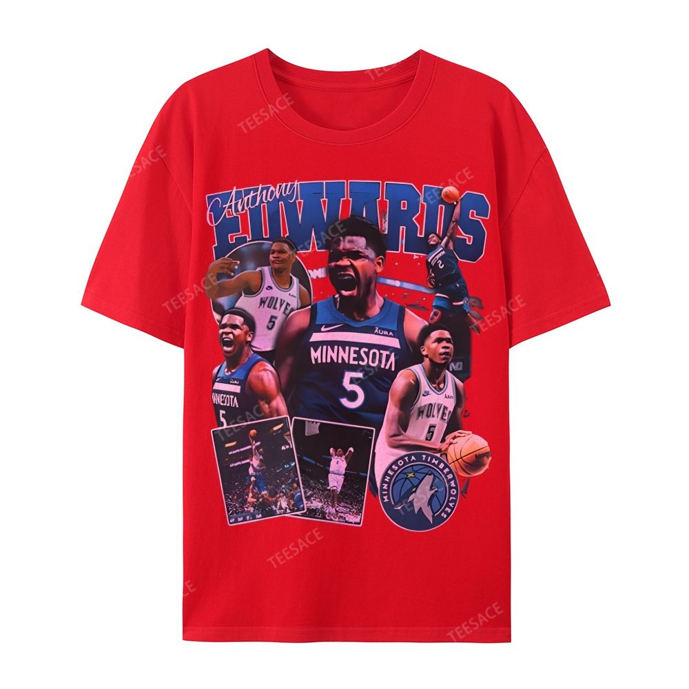 ANTHONY EDWARDS Casual Short Sleeve T-Shirt 