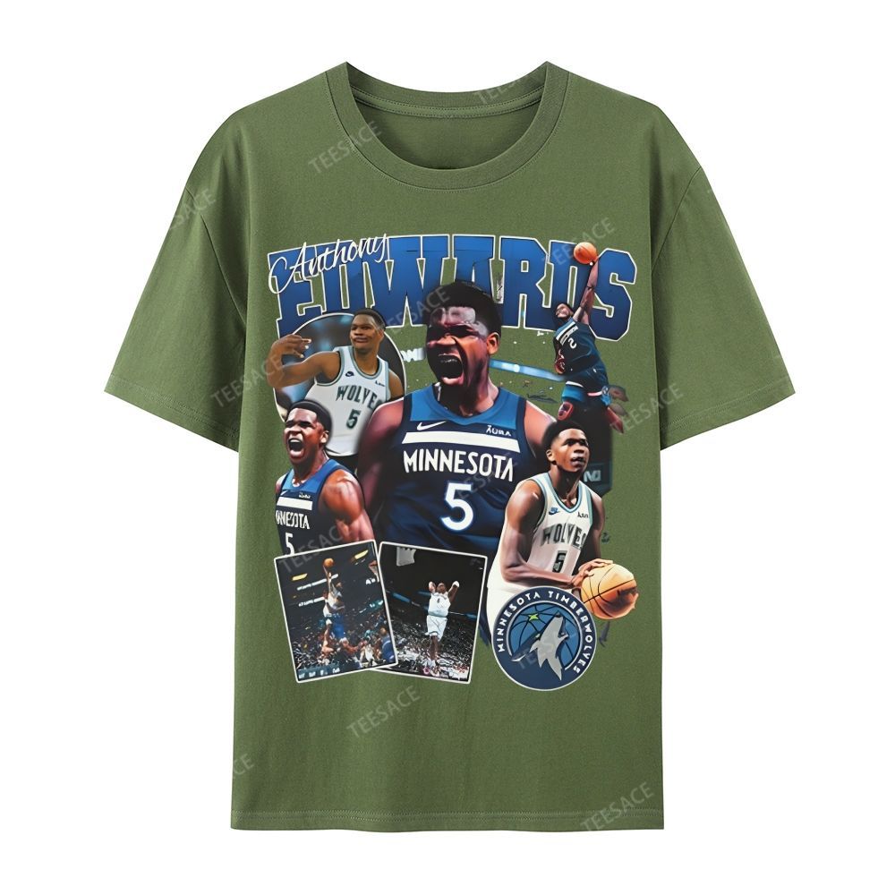 ANTHONY EDWARDS Casual Short Sleeve T-Shirt 