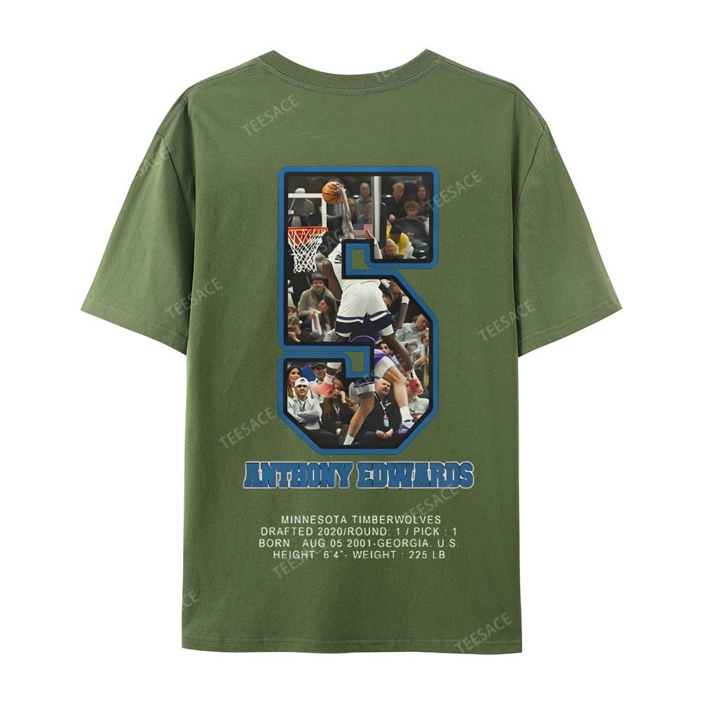 ANTHONY EDWARDS Casual Short Sleeve T-Shirt 