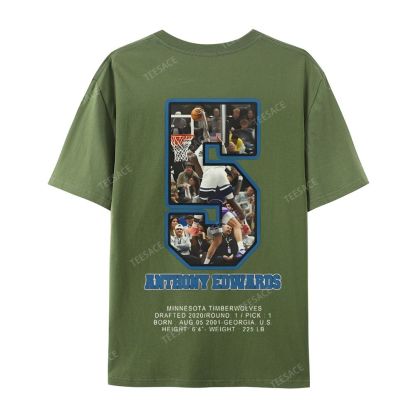 ANTHONY EDWARDS Casual Short Sleeve T-Shirt 