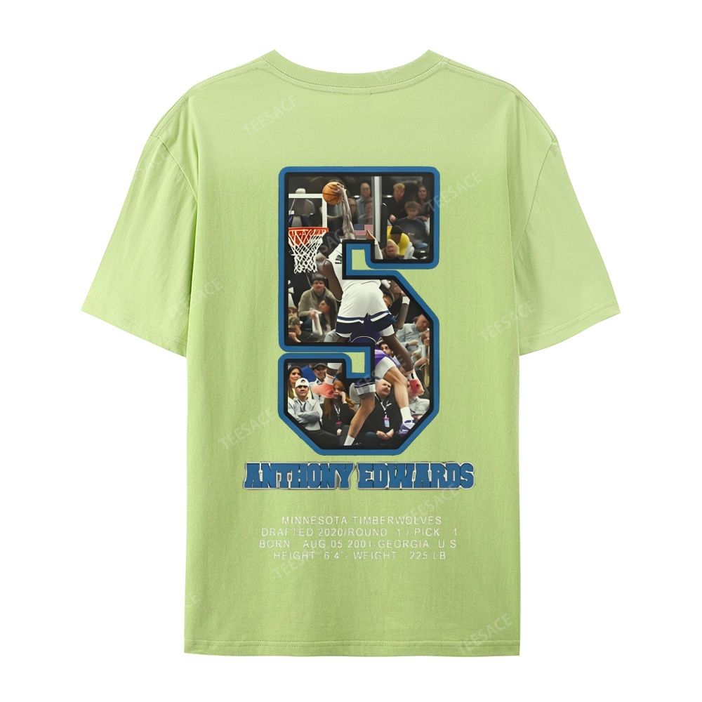 ANTHONY EDWARDS Casual Short Sleeve T-Shirt 