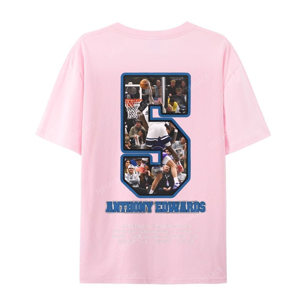 ANTHONY EDWARDS Casual Short Sleeve T-Shirt 