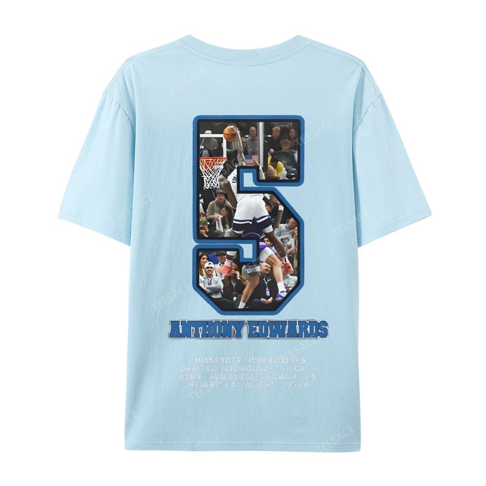 ANTHONY EDWARDS Casual Short Sleeve T-Shirt 