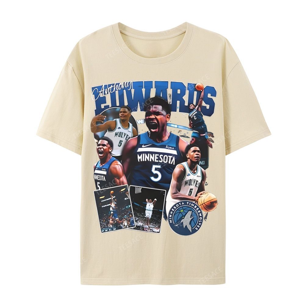 ANTHONY EDWARDS Casual Short Sleeve T-Shirt 