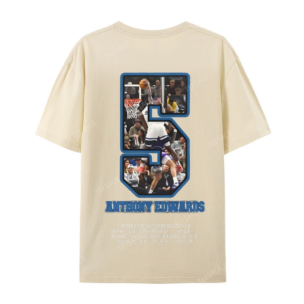 ANTHONY EDWARDS Casual Short Sleeve T-Shirt 