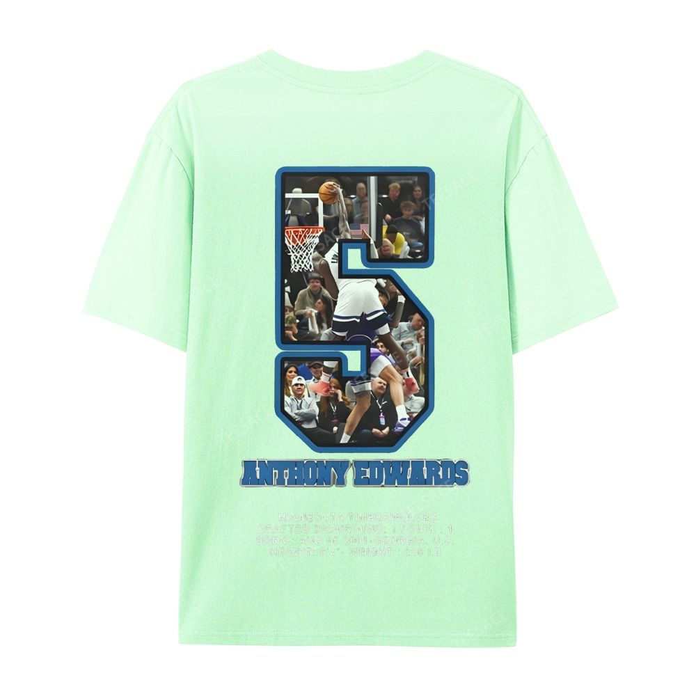 ANTHONY EDWARDS Casual Short Sleeve T-Shirt 