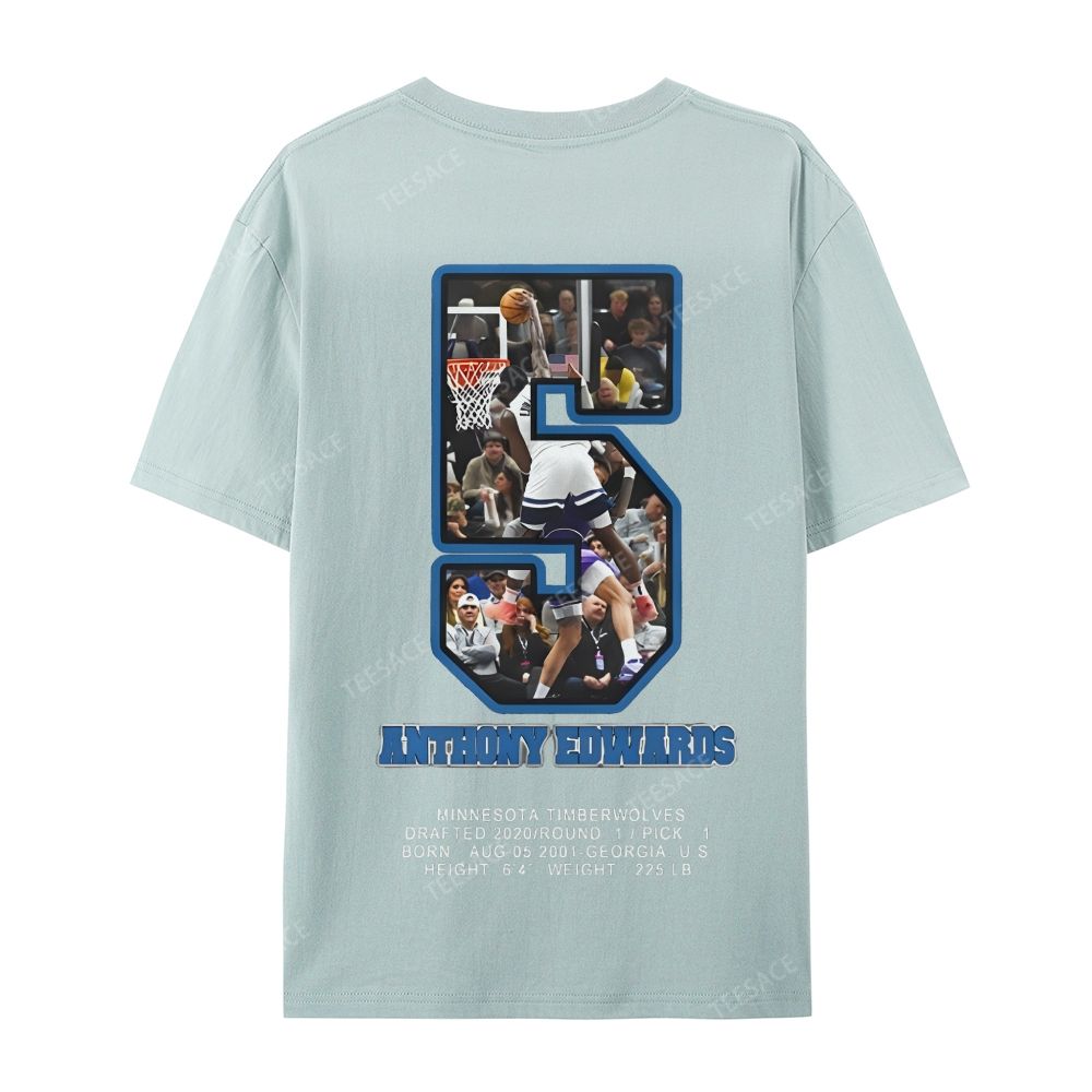 ANTHONY EDWARDS Casual Short Sleeve T-Shirt 