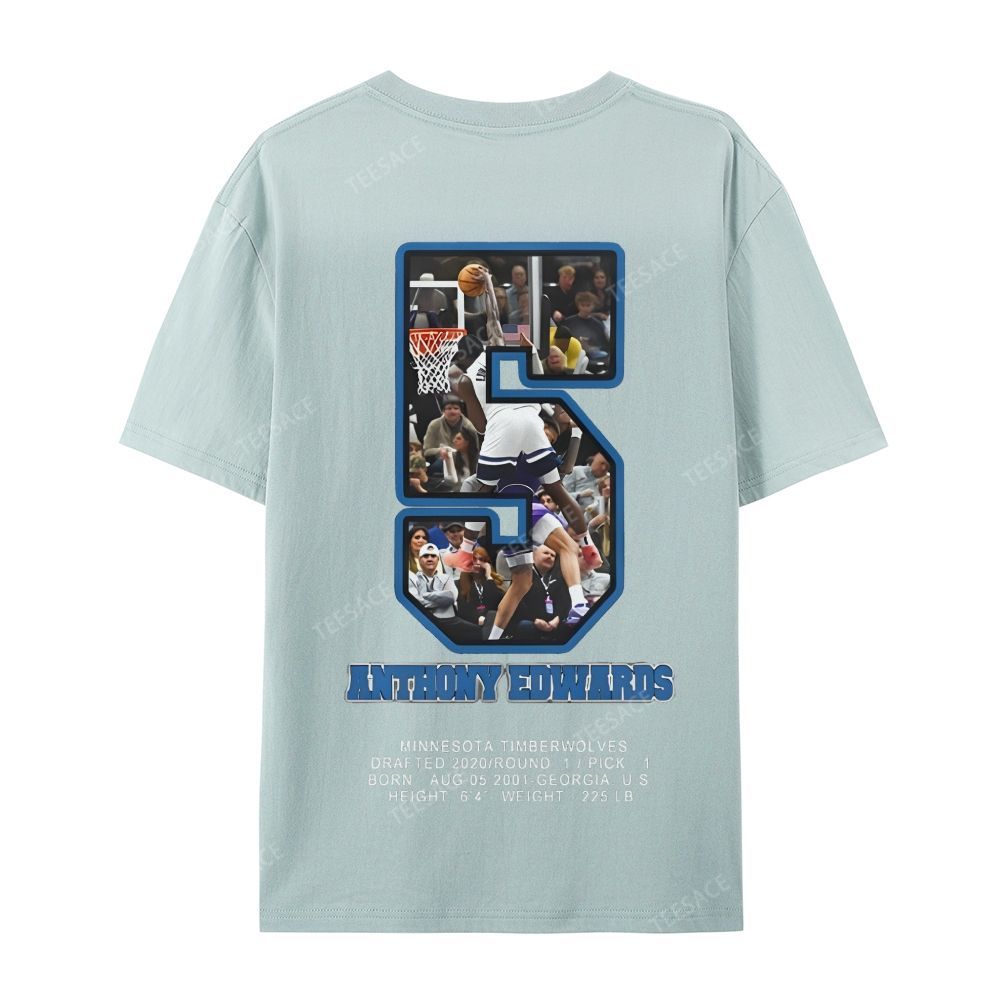 ANTHONY EDWARDS Casual Short Sleeve T-Shirt 