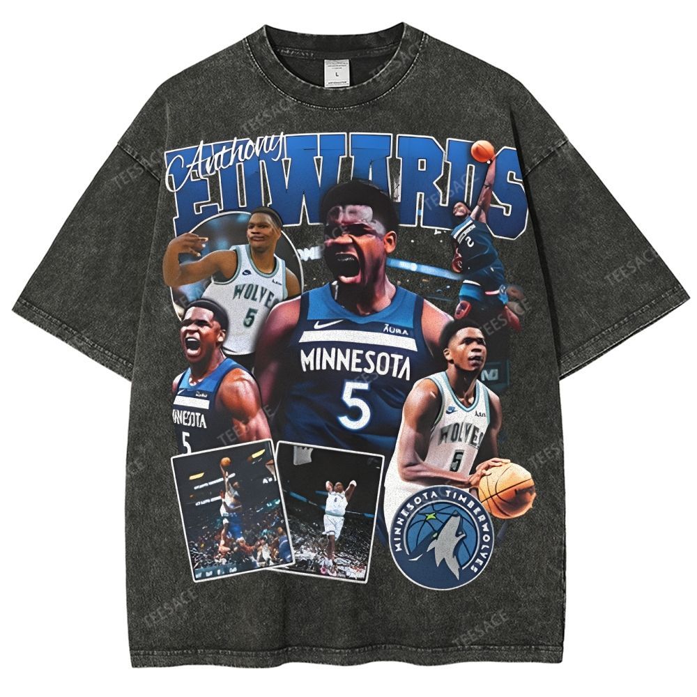 ANTHONY EDWARDS Unisex Fit Washed T-Shirt