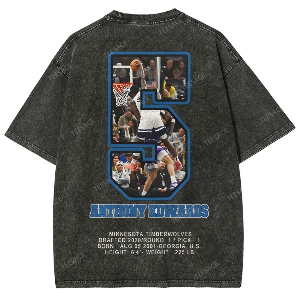 ANTHONY EDWARDS Unisex Fit Washed T-Shirt  