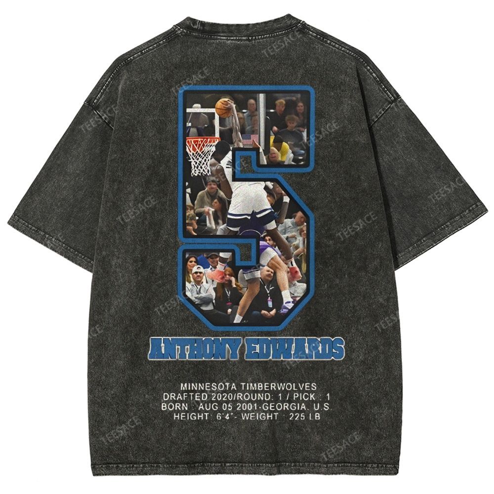 ANTHONY EDWARDS Unisex Fit Washed T-Shirt  