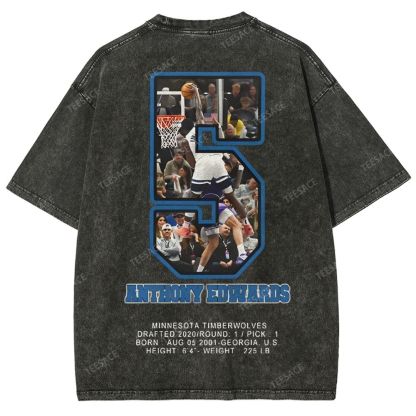 ANTHONY EDWARDS Unisex Fit Washed T-Shirt  