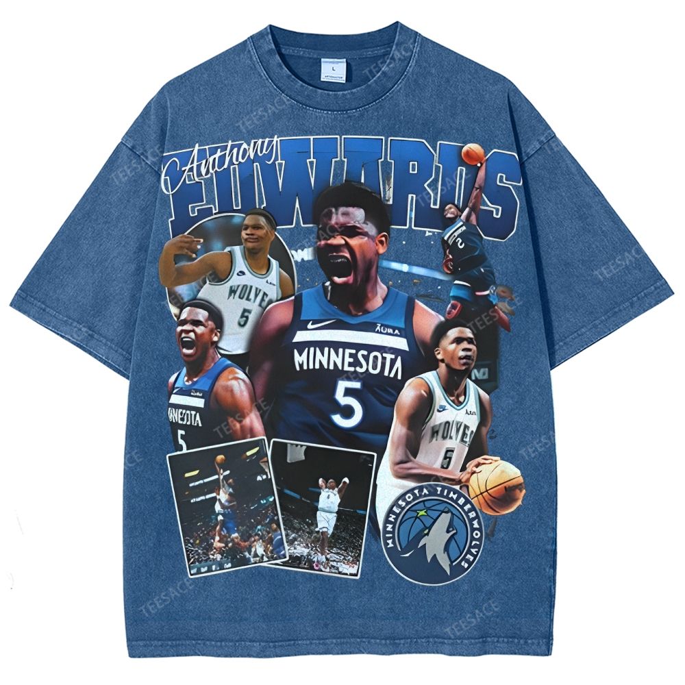 ANTHONY EDWARDS Unisex Fit Washed T-Shirt  
