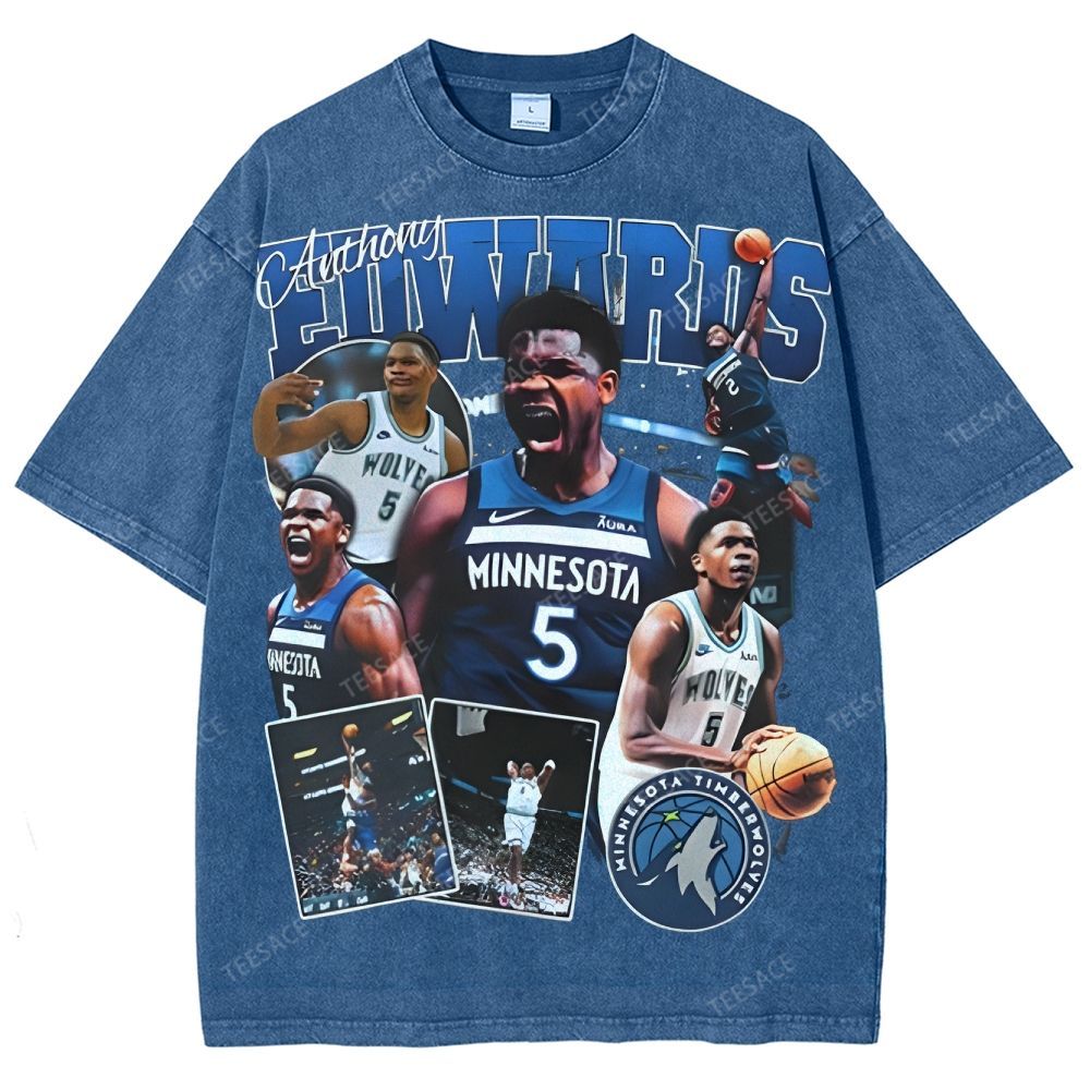 ANTHONY EDWARDS Unisex Fit Washed T-Shirt  