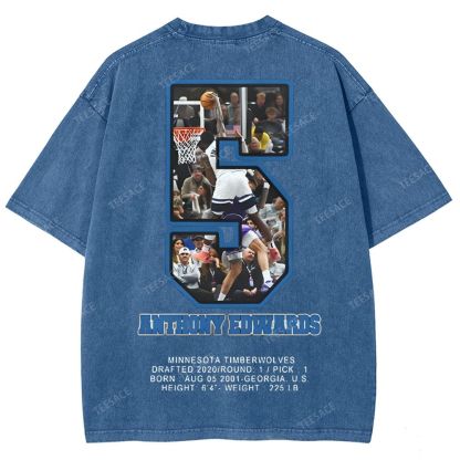 ANTHONY EDWARDS Unisex Fit Washed T-Shirt  