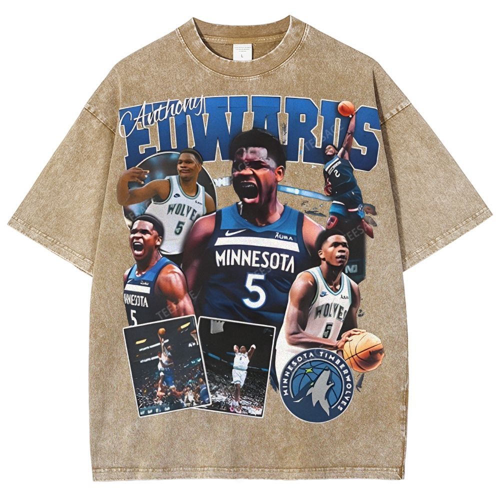 ANTHONY EDWARDS Unisex Fit Washed T-Shirt  