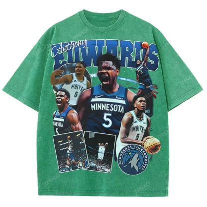 ANTHONY EDWARDS Unisex Fit Washed T-Shirt  