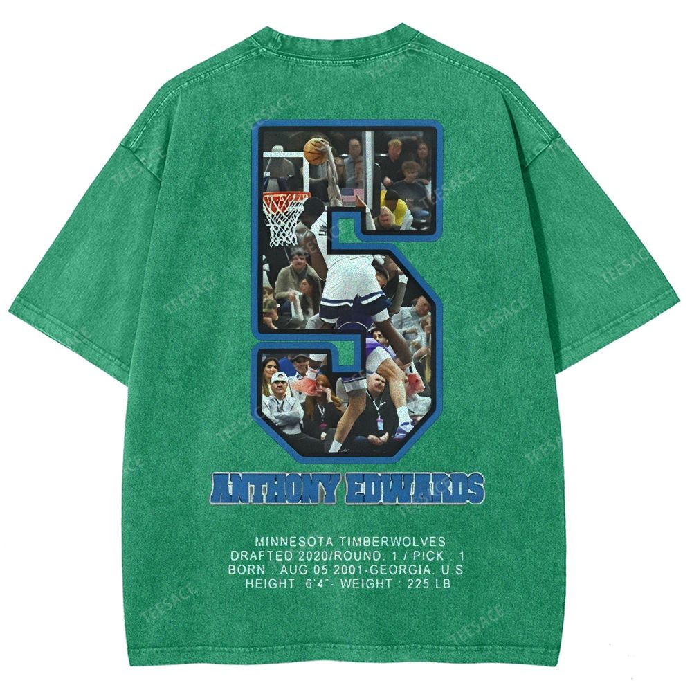 ANTHONY EDWARDS Unisex Fit Washed T-Shirt  