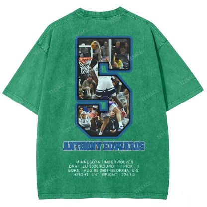 ANTHONY EDWARDS Unisex Fit Washed T-Shirt  