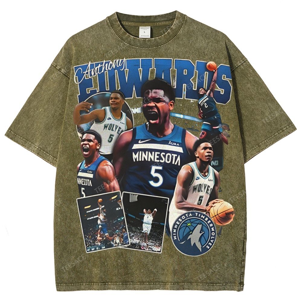 ANTHONY EDWARDS Unisex Fit Washed T-Shirt  