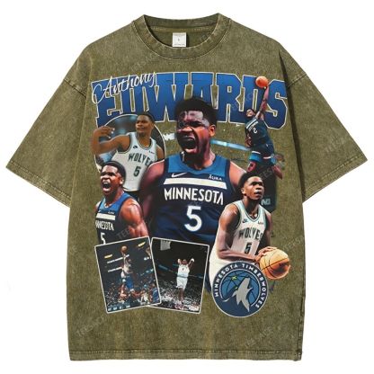 ANTHONY EDWARDS Unisex Fit Washed T-Shirt  