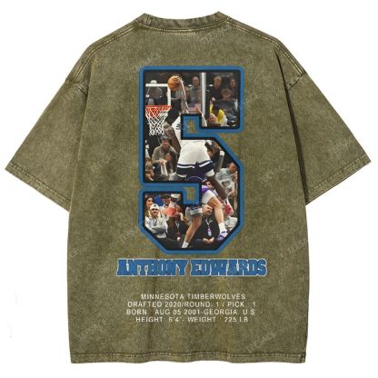 ANTHONY EDWARDS Unisex Fit Washed T-Shirt  