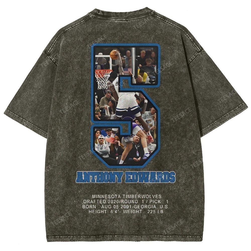 ANTHONY EDWARDS Unisex Fit Washed T-Shirt  