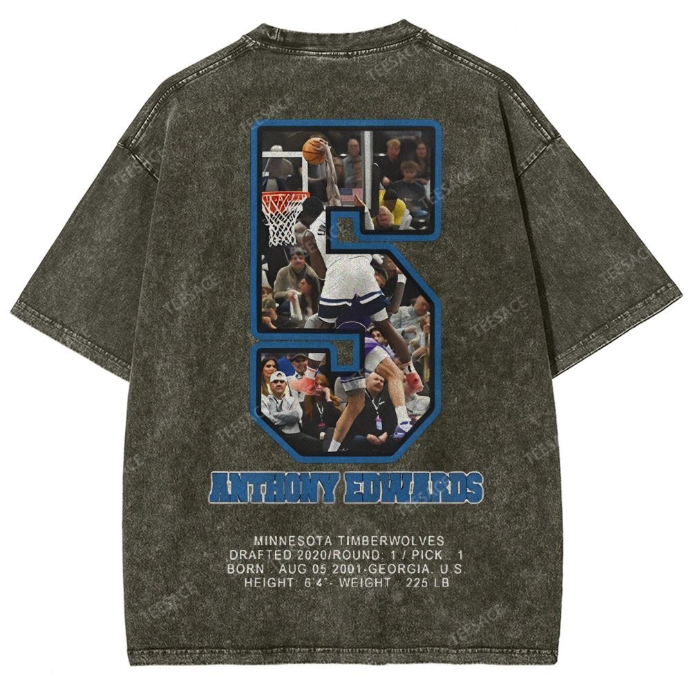 ANTHONY EDWARDS Unisex Fit Washed T-Shirt  