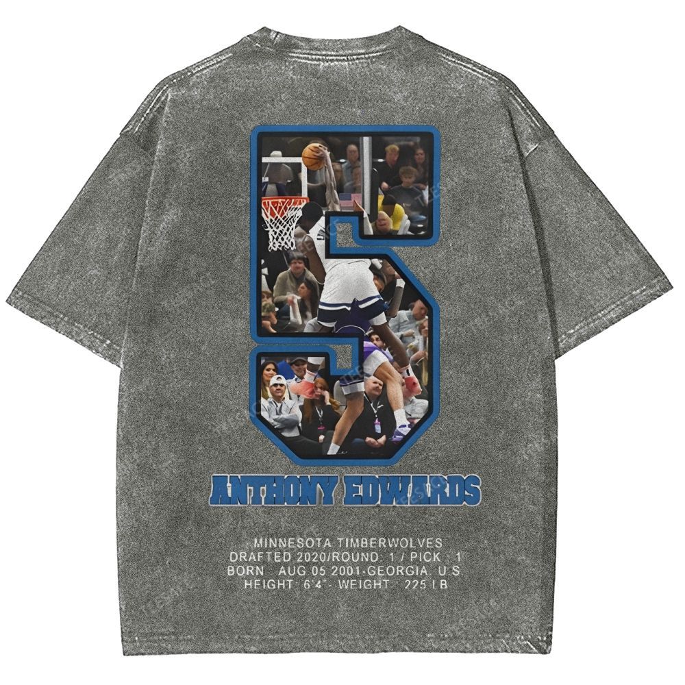 ANTHONY EDWARDS Unisex Fit Washed T-Shirt  