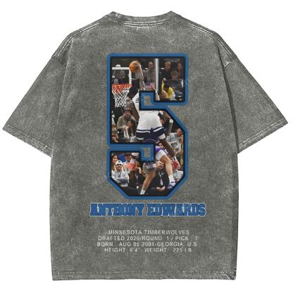 ANTHONY EDWARDS Unisex Fit Washed T-Shirt  