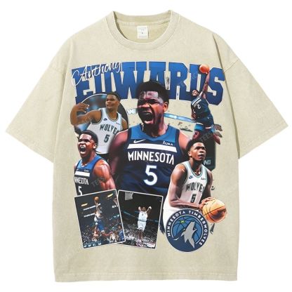 ANTHONY EDWARDS Unisex Fit Washed T-Shirt  
