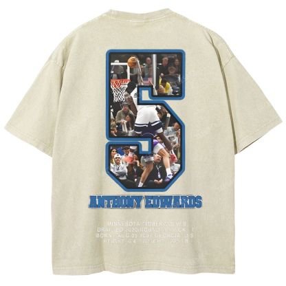 ANTHONY EDWARDS Unisex Fit Washed T-Shirt  