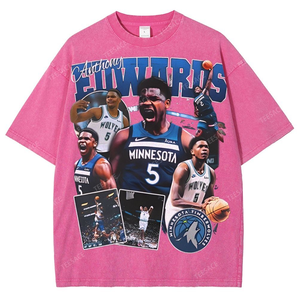 ANTHONY EDWARDS Unisex Fit Washed T-Shirt  
