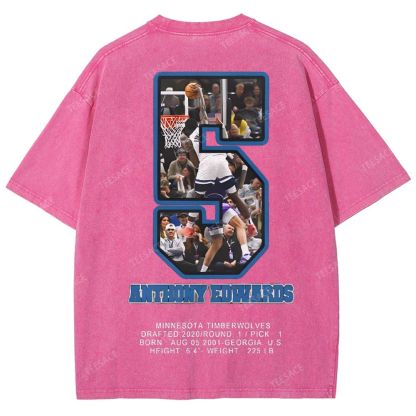 ANTHONY EDWARDS Unisex Fit Washed T-Shirt  