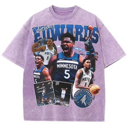 ANTHONY EDWARDS Unisex Fit Washed T-Shirt  