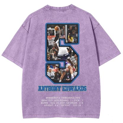 ANTHONY EDWARDS Unisex Fit Washed T-Shirt  